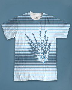 Stripes optical illusion Tee